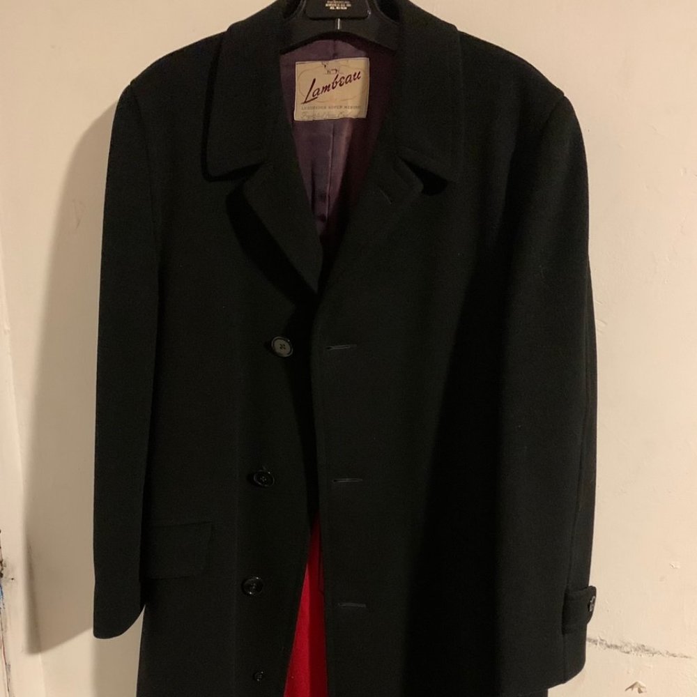 Mens Full Length Wool Coat, US M.
